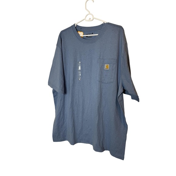 Carhartt Other - Carhartt Shirt Mens XL Blue Loose Fit Heavyweight Pocket Tagless Workwear Tee